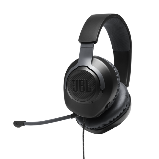 JBL Quantum 100 | 着脱可能マイク付オーバーイヤーゲーミングヘッドセット
